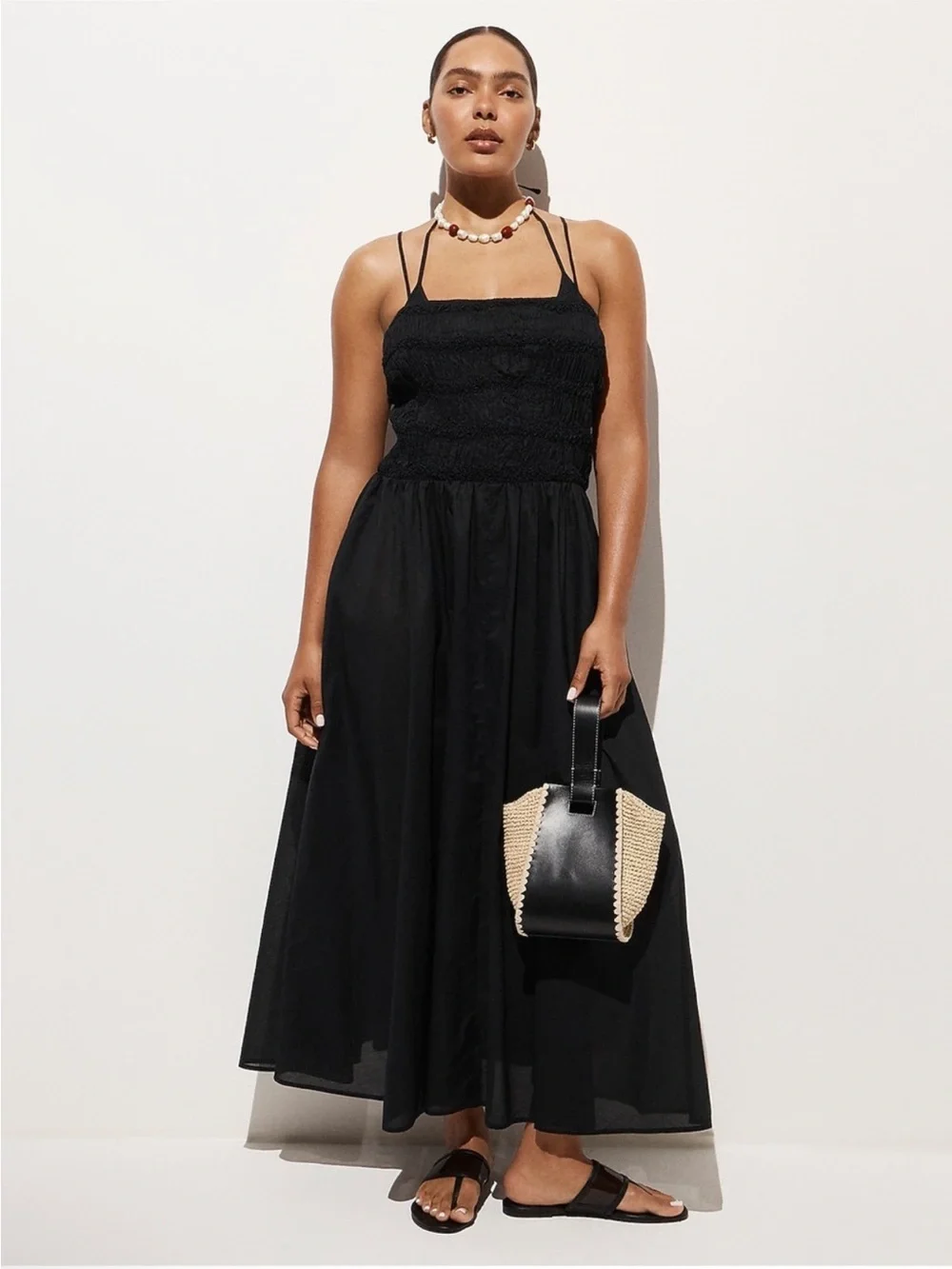 J. Crew Wave maxi dress in cotton voile in Black Size XXS NWT